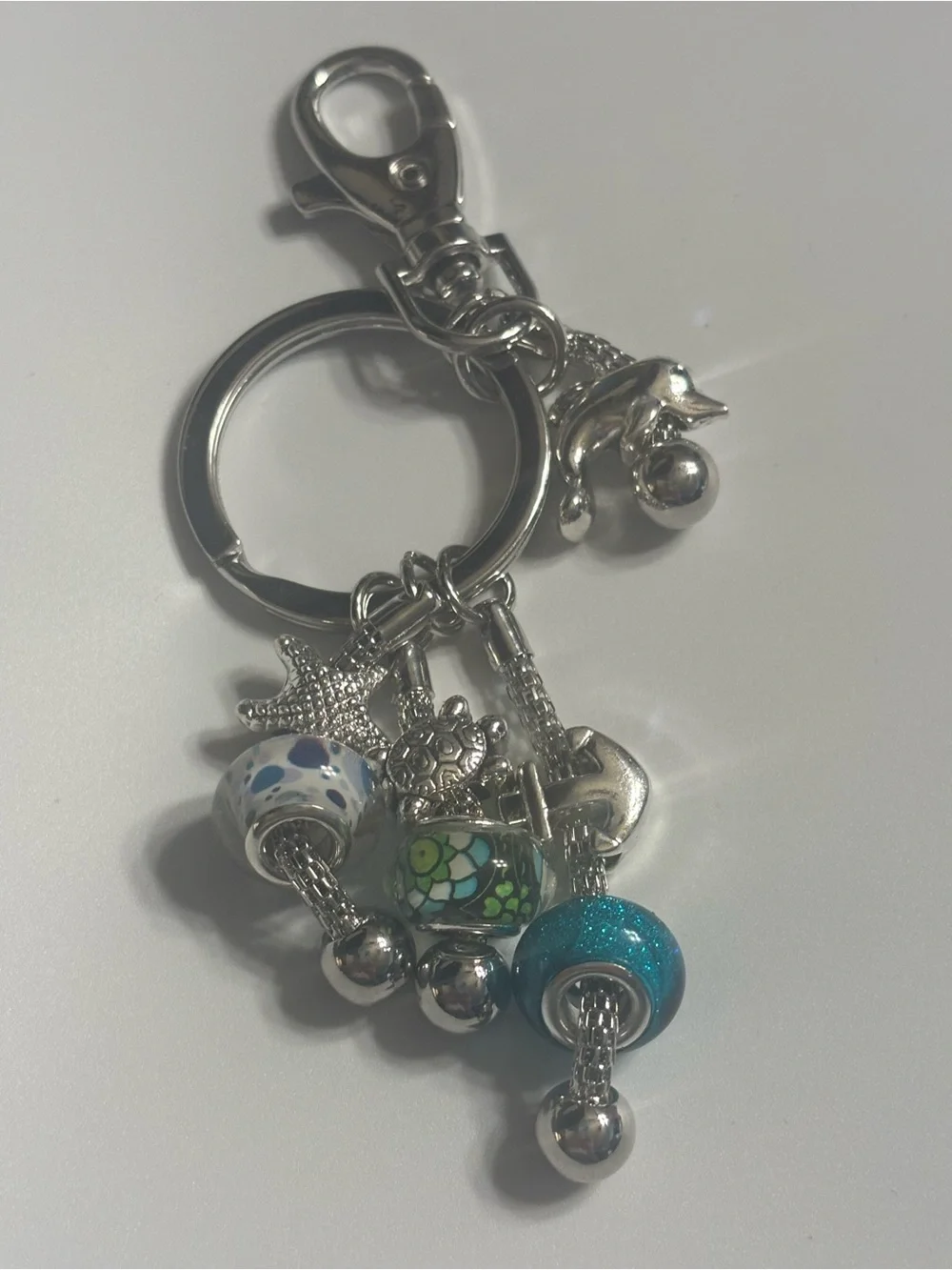 Kohl's Light Blue Mini Top-Handle Bag with Charm Cluster